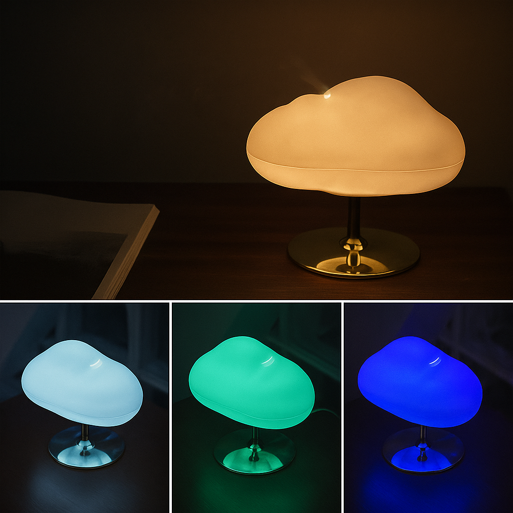 Invara Cirra – Cloud Diffuser & Humidifier | LED Mist Light for Modern Bedroom & Home Décor