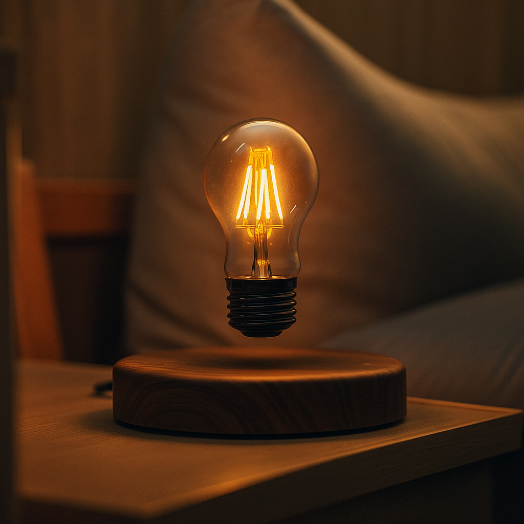 Invara Elevé – Magnetic Floating Light Bulb Lamp | Levitating LED Desk Light for Modern Home & Office Décor