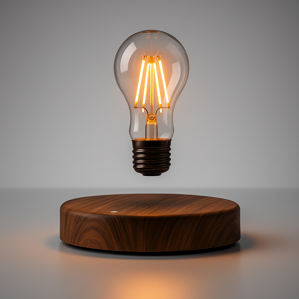 Invara Elevé – Magnetic Floating Light Bulb Lamp | Levitating LED Desk Light for Modern Home & Office Décor