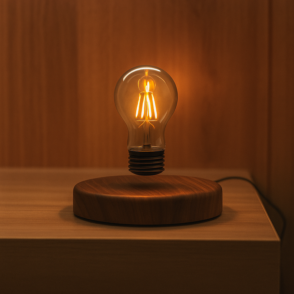 Invara Elevé – Magnetic Floating Light Bulb Lamp | Levitating LED Desk Light for Modern Home & Office Décor