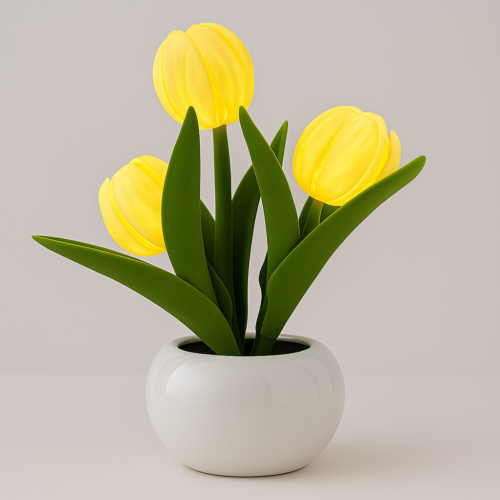 Invara CozyBloom - LED Tulip Night Light with Charging Cable