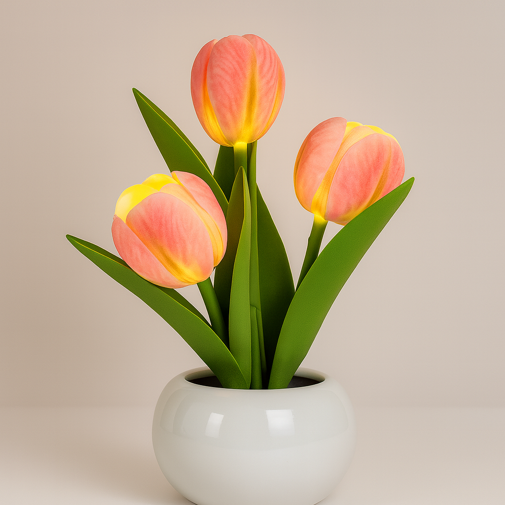 Invara CozyBloom - LED Tulip Night Light with Charging Cable