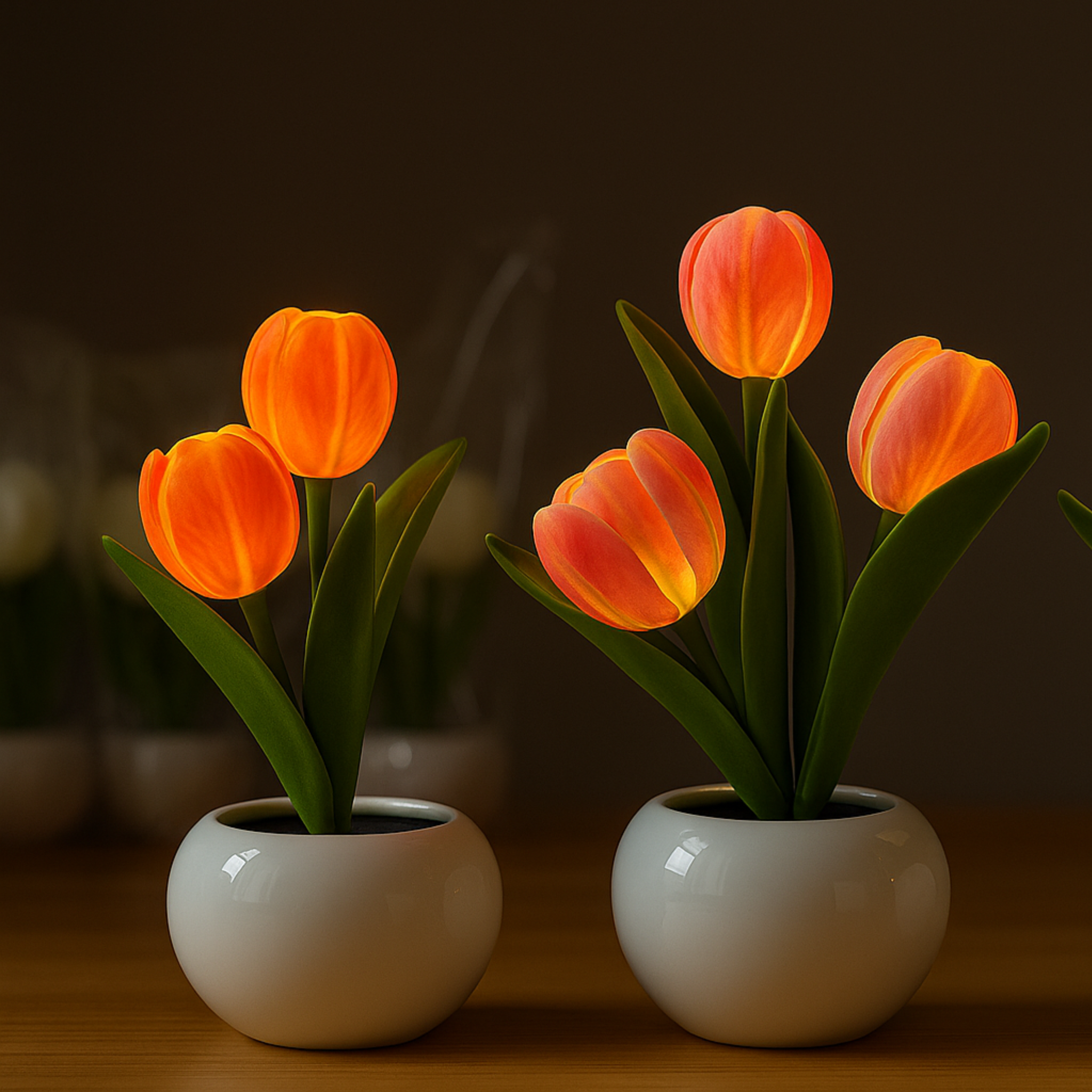 Invara CozyBloom - LED Tulip Night Light with Charging Cable