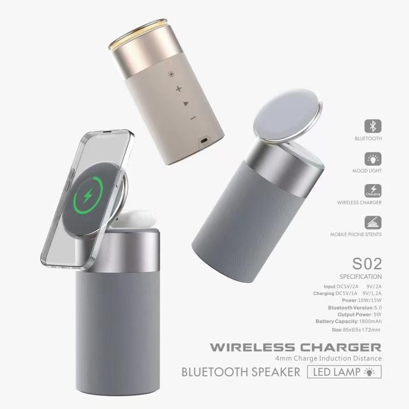 Invara VibeDock – 3-in-1 Wireless Speaker, Charger & Mood Light